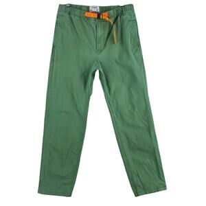 Stoic Venture Pant Women’s Size M Trekking Green Cotton Stretch Belted Hiking